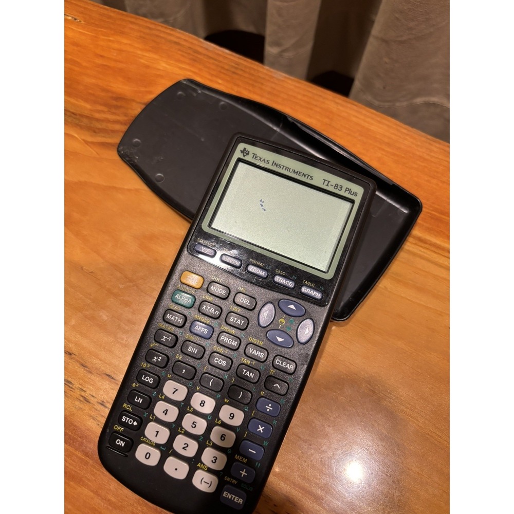 Texas Instruments TI-83 Plus Graphing Calculator with Cover TESTED